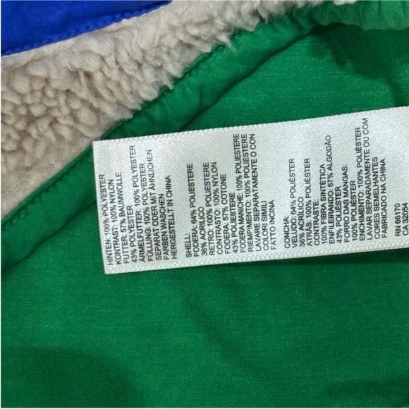 Urban Outfitters Beige Fleece Jacket with Blue Pockets and Green Trim - Picture 11 of 13